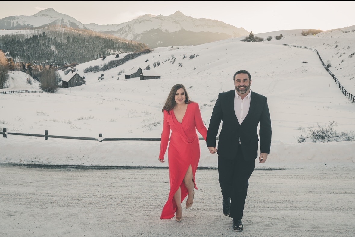 Casey and Brittney in the mountains